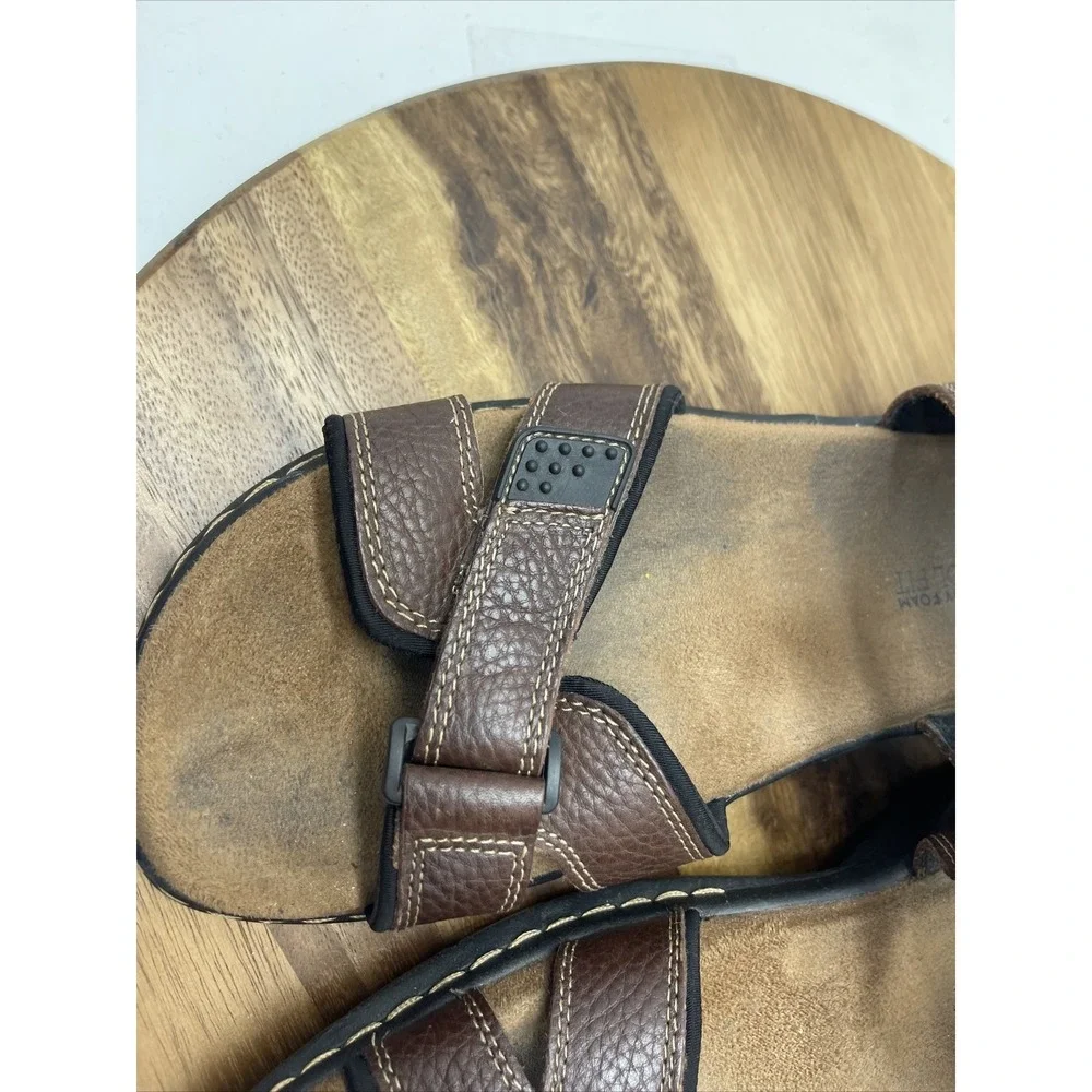 Dr Scholl's Sandals‎ Men's Size 11 Graven Brown Leather Sandals